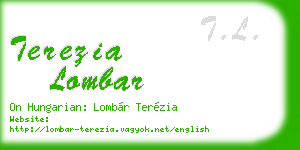 terezia lombar business card
